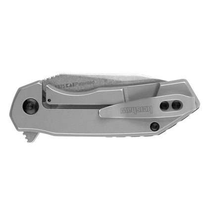 Kershaw Valve Frame Lock Knife Bead Blast Stainless Steel (2.25" Stonewash) 1375