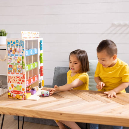 Melissa & Doug Sort, Stock, Select Wooden Vending Machine Play Set | Learning Toy for Kids | Age 3+