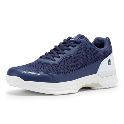 FitVille Mens Wide Tennis Shoes,Breathable Badminton Shoes Cushioning Pickleball Shoes Racquet Sport Shoes|Arch Support & Wide Toe Box & Slip-Resistant
