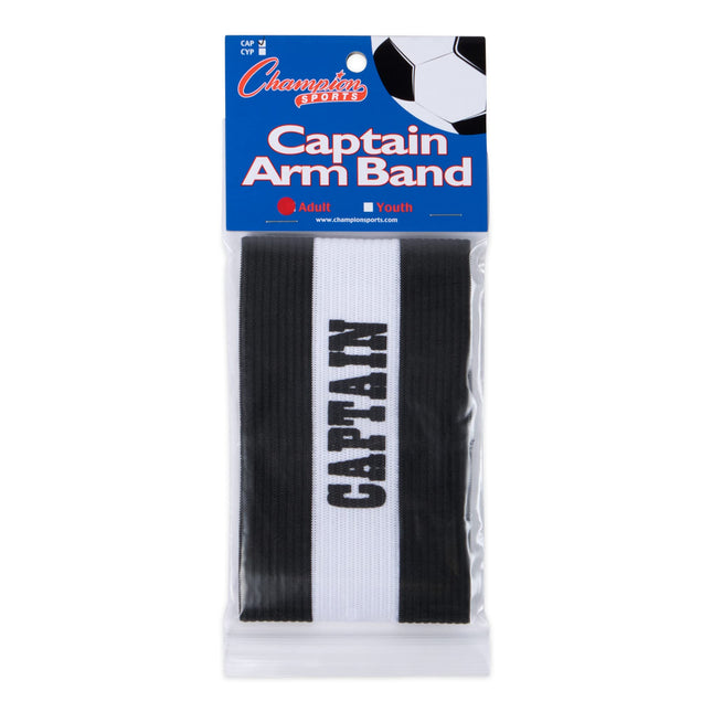 Brassard de capitaine Champion Sports CAPBK pour adulte, noir