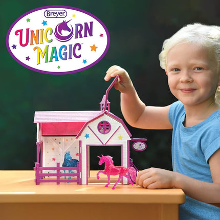 Breyer Horses Stablemates Unicorn Magic Sparkle Playset | 2 Unicorns Included | 1:32 Scale | Horse Toy | Model #59220