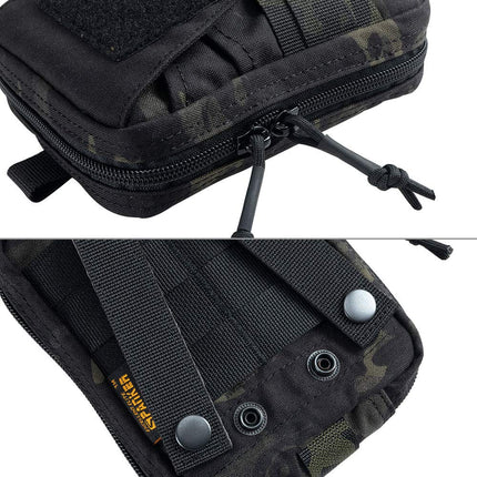 EXCELLENT ELITE SPANKER Molle Admin Pouch Military Utility Tool Pouch EDC Molle Pouchs Gadget Waist Bags (Multicam Black)