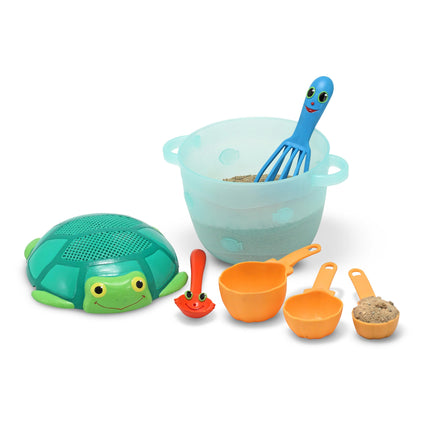 Melissa & Doug Sunny Patch Seaside Sidekicks - Set de repostería para la arena (juego de imitación, juguetes de playa para niños, 7 piezas)