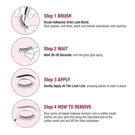 Kiss I Envy Eyelash Adhesive Super Strong Hold Black 5 g (Paquete de 6)