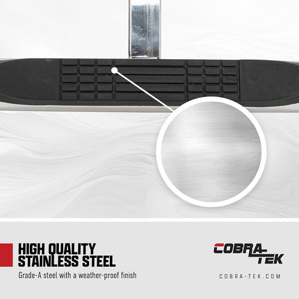 Cobra-Tek Peldaño de enganche pulido de primera calidad de 28" para receptores de enganche de 2 pulgadas Clase III y Clase IV con pasador de enganche