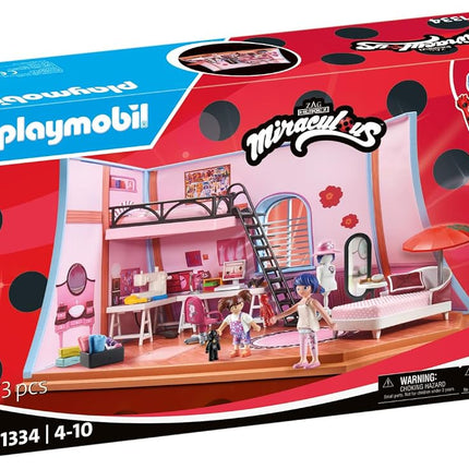 Playmobil 71334 Miraculous: Marinette's Loft, colourful play fun including Marinette and Manon, adventure with Ladybug, fun imaginative role play, detailed play sets suitable for children ages 4+