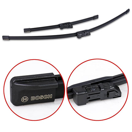 Bosch Wiper Blade Aerotwin A137S, Length: 650mm/360mm − Set of Front Wiper Blades - Only for Left-Hand Drive (EU)