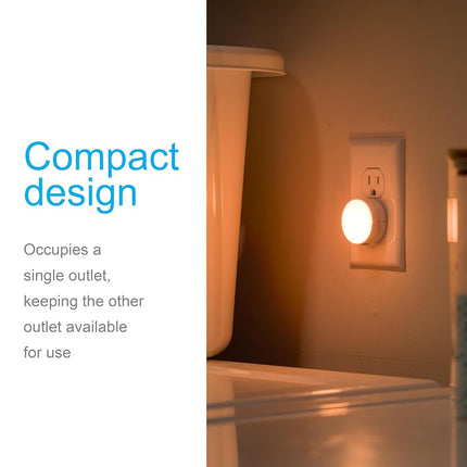 GE SleepLite LED Night Light, 2 Pack, Melatonin, Dusk-to-Dawn Sensor, Natural Sleep Aid, Warm Amber, Compact, Ideal for Bedroom, Nursery, Bathroom, Hallway, 45247, 2 Count