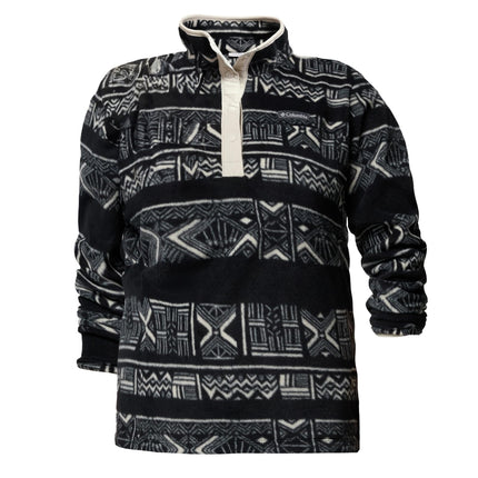 Columbia Women's Benton Springs Printed 1/2 Snap, Fleece Pull Over, Black Deschutes Days, X-Small