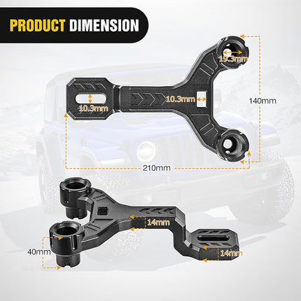 Nilight Dual Light Mounting Bracket for 2018-2023 Wrangler JL/JLU 2020-2023 Gladiator JT Front A-Pillar Assist Off Road LED Pod Light Work Light, 2 Year Warranty