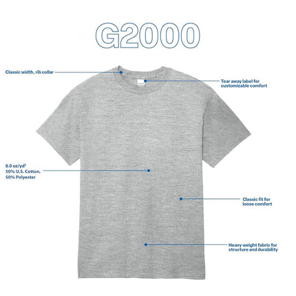 Gildan Men's, Ultra Cotton T-Shirt, Style G2000, Dark Heather, L