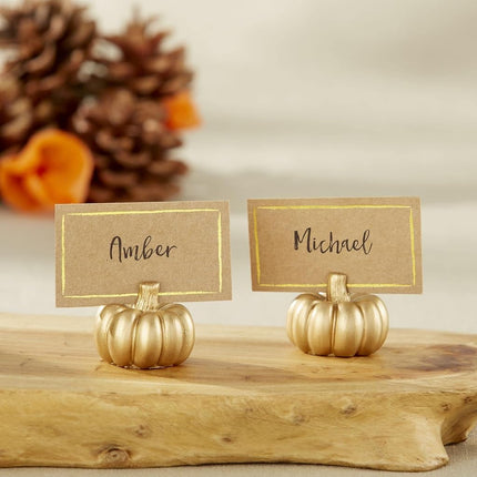 Kate Aspen 25284NA Décor Rustic Pumpkin Table Decor, Resin, Gold