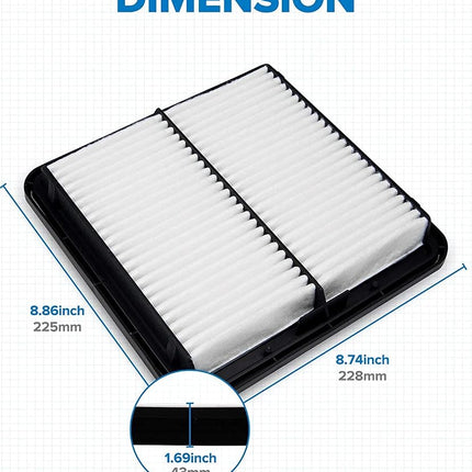 PHILTOP Engine Air Filter, Replacement for CA9997 GP997 MT-997 Impreza, Legacy, Forester, Outback, WRX, WRX STI, Tribeca, Crosstrek, XV Crosstrek, B9 Tribeca, Pack of 1