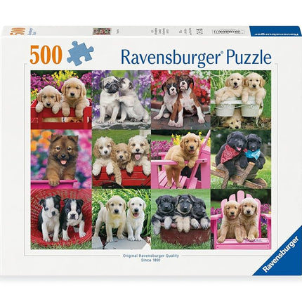 Ravensburger Puppy Pals 500 Piece Jigsaw Puzzle for Adults - 12000196 - Handcrafted Tooling, Made in Germany, Every Piece Fits Together Perfectly