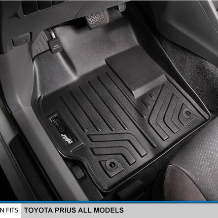 Maxliner 2012-2016 Toyota Prius V Floor Mat With Maxtray Cargo Liner Complete Set Black Max_A0123/B0124/D0124