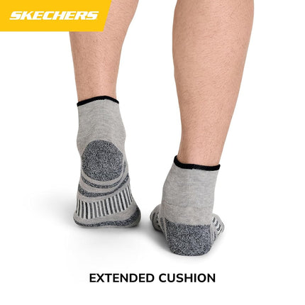 Skechers Men's 8-Pack Work Collection High Quarter Crew, Extra Cushion & Mesh Ventilation Socks, Cool Grey/Steel Grey, 10-13
