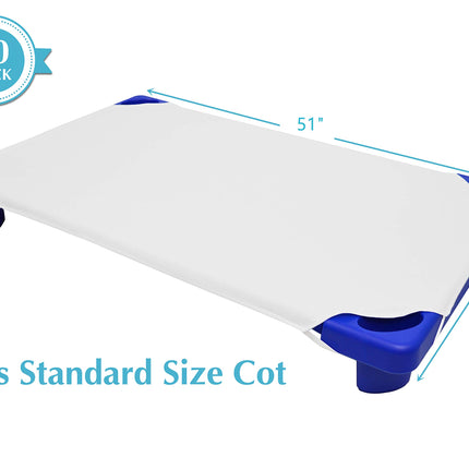 American Baby Company 10-Piece 100% Cotton Percale Standard Day Care Cot Sheet, White, 23" x 51"