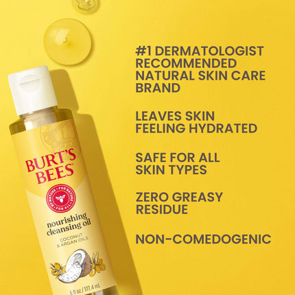 Burt's Bees Aceite Limpiador Facial 100% Natural para Piel Normal a Seca 170ml