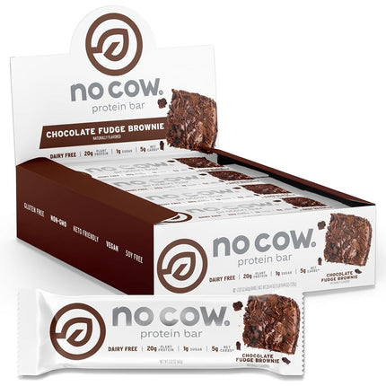 No Cow Protein Bar, Chocolate Fudge Brownie, 21g P