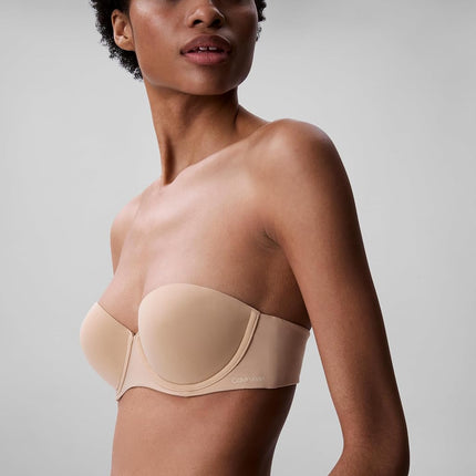 Calvin Klein Women's Perfectly Fit Strapless Convertible Push-Up Bra, Bare 265, 32A
