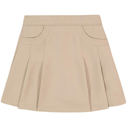 Nautica Girls' School Uniform Pleated Pull-on Scoo