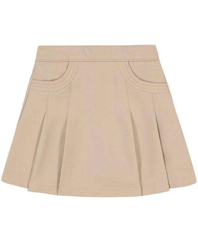 Nautica Girls' School Uniform Pleated Pull-on Scoo