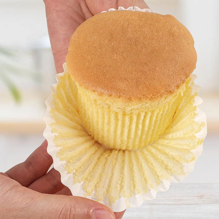 Caperci Jumbo Cupcake Liners White Muffin Baking Cups 300-Count, No Smell, Food Grade, Upgraded Grease-Proof Paper (White)