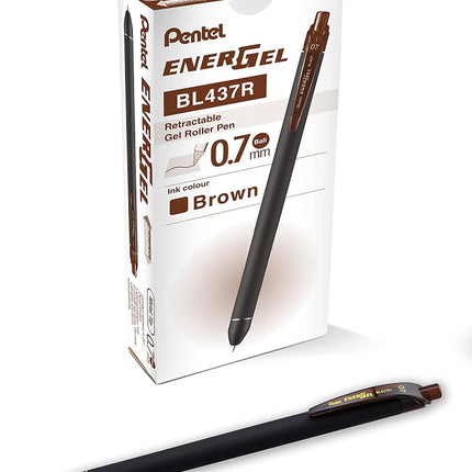 Pentel EnerGel Noir 0.7mm Brown - Pack of 12