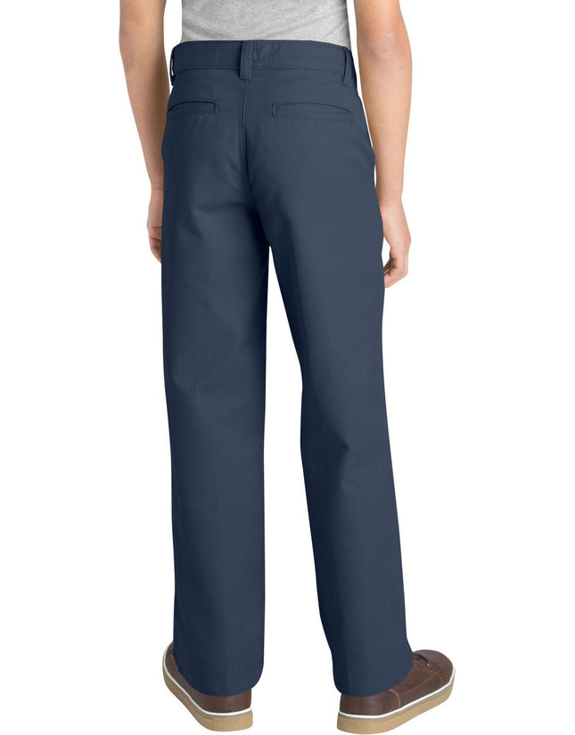 Dickies Boys' Flex Waist Flat Front Pant, Hunter Green V1, 7