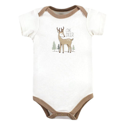 Hudson Baby Baby Cotton Bodysuits, Forest Deer, 18-24 Months