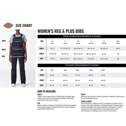 Dickies Peto de trabajo con aislamiento para mujer, corte regular, NEGRO, 2X RG, Negro, 2X