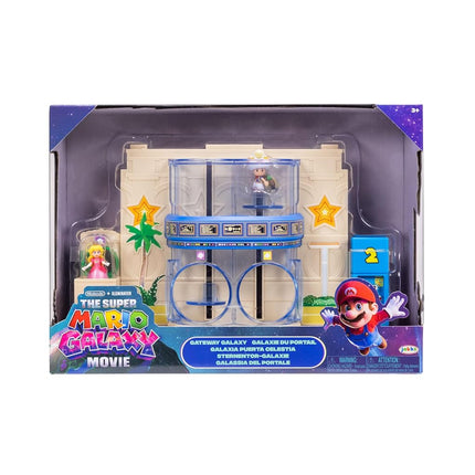 The Super Mario Galaxy Movie Galaxy Gateway Diorama with 1.5" Figures