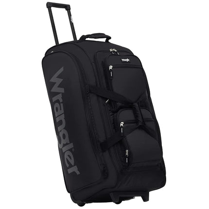 Wrangler Rolling Travel Duffel, Black, 30" Large
