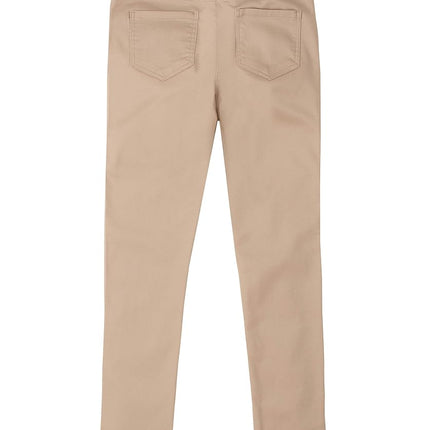 Nautica Girls' School Uniform Stretch Twill Skinny Leg Pant, Khaki, 18 Plus