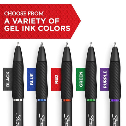SHARPIE S-Gel, Gel Pens, Medium Point (0.7mm), Assorted Colors, 8 Count
