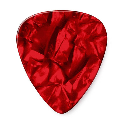 Dunlop 483R09MD Genuine Celluloid, Red Pearloid, Medium, 72/Bag