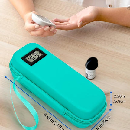 LengKe EVA Glp1 Travel Case TSA Approved for Mounjaro Injector Pens, 2 TSA Approved Ice Pack, Real-Time Temperature Display, Medication Cooler for Travel & Daily Use