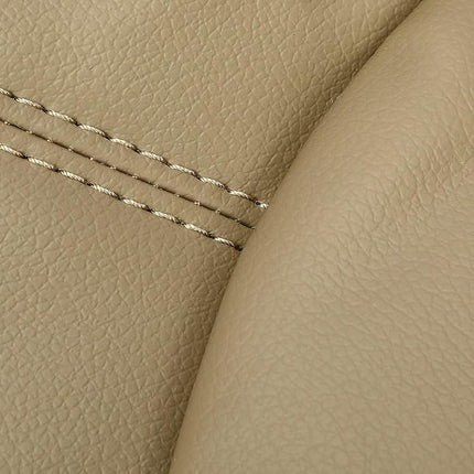 Funda de asiento ECOTRIC compatible con Ford F250 F350 F450 Lariat 1999 2000 - Lado del pasajero delantero de piel artificial color tostado