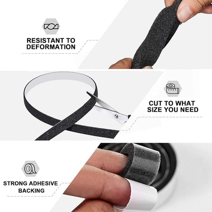 Foam Insulation Tape self Adhesive,Weather Stripping for Doors and Windows,Sound Proof soundproofing Door Seal,Weatherstrip,Cooling, Air Conditioning Seal Strip (1In x 3/4In x 13Ft, Black)