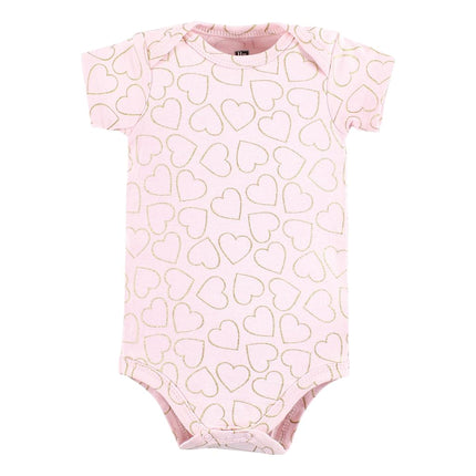 Hudson Baby Baby Cotton Bodysuits, Girl Mommy Pink Navy, 3-6 Months