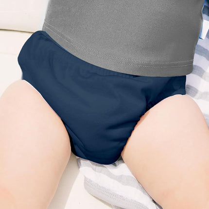 green sprouts IPLAY i Play. Baby Toddler Boys' Snap Reusable Absorbent Swimsuit Diaper Navy 3T