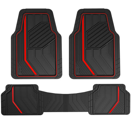 Dickies 3-Piece Floor Mats, Heavy-Duty Rubber Line