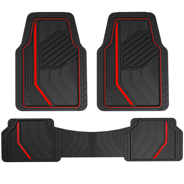 Dickies 3-Piece Floor Mats, Heavy-Duty Rubber Line