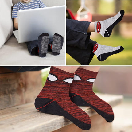 Calcetines de Spiderman para niños, paquete de 10 calcetines decorativos de Spiderman para niños pequeños, increíbles calcetines de Marvel Legends para niños
