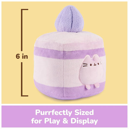 GUND Pusheen Lavender Spongecake Plush, Squishy Toy, Collectible Plush Toy, Dessert Plush, Cat Stuffed Animal for Ages 8 and Up, Purple, 6”