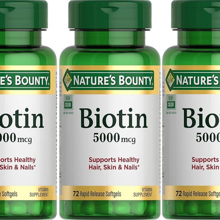 Nature's Bounty Biotin 5000 mcg Liquid Softgels 72