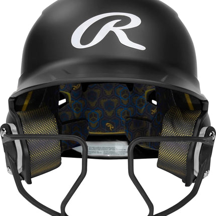 Rawlings | MACH HI-VIZ Fastpitch Softball Batting Helmet | Face Guard Attached | Black | Senior - 6 7/8" - 7 5/8"