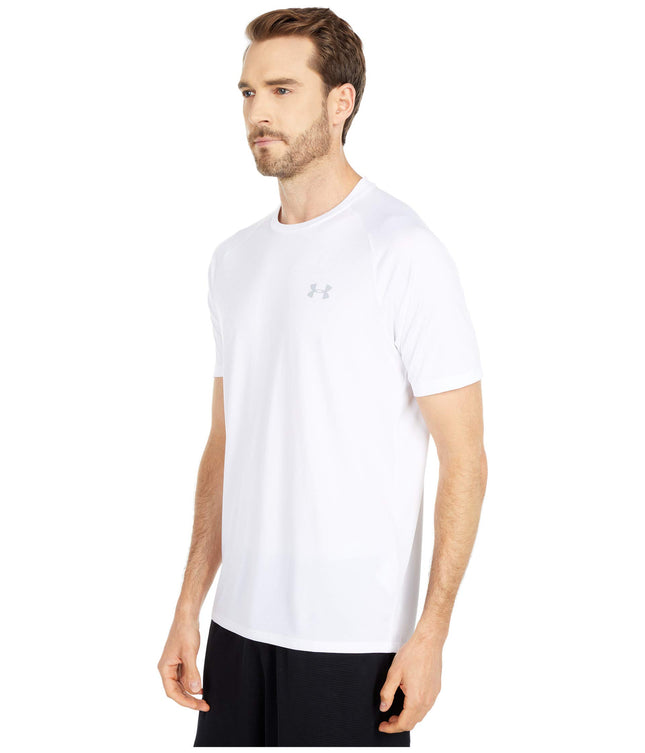 Camiseta de manga corta Under Armour Tech 2.0 para hombre, blanca (100)/gris nublado, 2GG