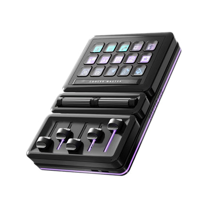 Cooler Master MasterHUB Creator Kit: Fully Modular Allows You to Customize with Base, 15xKeys IPS Display, 2xRoller, and 5xFader Modules - Empowering Your Workflow