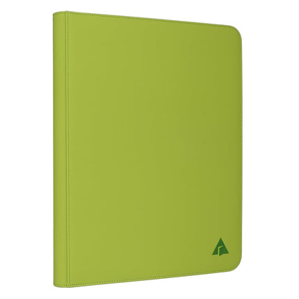 Rayvol Premium 16-Pocket Card Binder - Fits 1408 Trading Cards, Side Loading Ringless Card Collection Album for TCG and Sports Cards -Green
